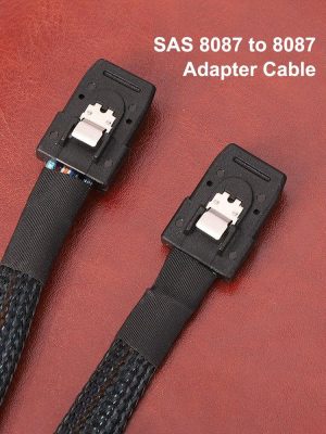 Cables & Connectors |  50cm Adapter SAS SFF 8087 to SFF 8087 Server Hard Disk Data Cable Black Cables & Connectors Black