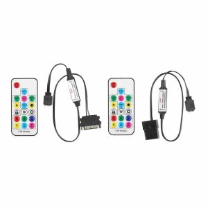 Cables & Connectors |  5V Battery Powered 2.4G 17 Keys RGB LED Strip Light Remote Control for PC Case Cables & Connectors Cables & Connectors