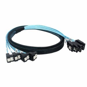 Cables & Connectors |  7 Pin SATA 3.0 Mini SAS Cable 6Gbps 4 SATA to 4 SATA Data Cable for SSD Cables & Connectors Cables & Connectors