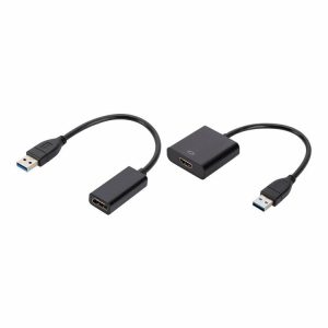 Cables & Connectors |  Audio Video Adapter 1080P External Video Adapter Cable Support Multi Screen 15cm Cables & Connectors Black