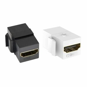 Cables & Connectors |  Female To Female Keystone HDMI-Compatible Support 4k for Wall Plate Outlet Panel Cables & Connectors Black/White