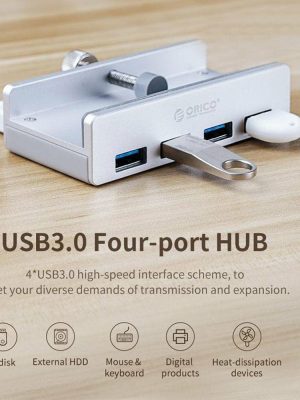 Cables & Connectors |  MH4PU-P Metal Back Clip USB3.0 Four Ports HUB for Android Power Port Cables & Connectors Cables & Connectors