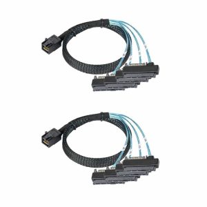 Cables & Connectors |  MiniSAS HD SFF-8643 36P To 4SFF-8482 29 15P SAS SATA Power Adapter Cable 0.5m/1m Cables & Connectors Cables & Connectors