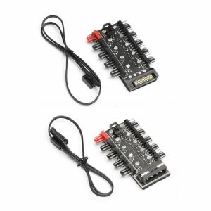 Cables & Connectors |  Motherboard 4 Pin PWM Cooler Fan HUB Splitter PC Speed Controller Adapter Cables & Connectors Cables & Connectors