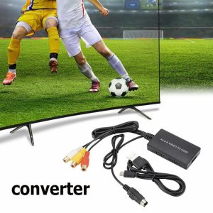 Cables & Connectors |  RCA / AV S-Video to HDMI-compatible Converter Audio Video Adapter Black Cables & Connectors Black