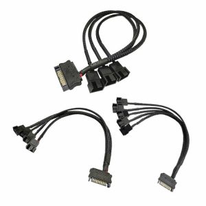 Cables & Connectors |  SATA 1 to 3 4 5 4-Pin Power Cable 12V PC Cooling Fan Splitter Hub Converter Cables & Connectors Cables & Connectors