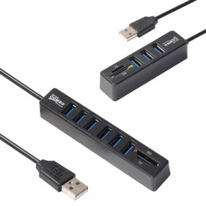 Cables & Connectors |  USB 2.0 HUB Adapter 5/8 Ports Multiple USB Splitter Power Hub Card Reader Cables & Connectors Cables & Connectors