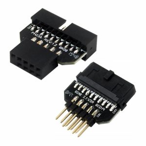 Cables & Connectors |  USB 3.0 20-Pin to USB 2.0 9-Pin Adapter Front Panel Connector Converter Cables & Connectors Black