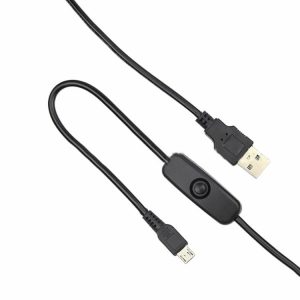 Cables & Connectors |  USB to Micro USB Charger Power Cable with On/Off Switch for Raspberry Pi Cables & Connectors Black