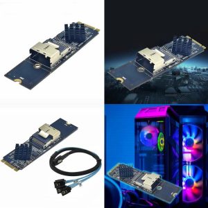 Expansion Card |  M.2 NVME To Mini SAS SFF-8087 Expansion Card with Cable HDD SSD SATA Controller Computer & Office Expansion Card