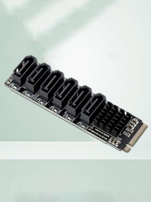 Expansion Card |  M2 M-EKY PCIE3.0 To SATA6G Expansion Card PCIE Riser for Hard Disk Support SATA Computer & Office Expansion Card