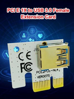 Expansion Card |  Mining PCI Express Adapter PCIe 1X to 16X Graphics Card Extender Card White Computer & Office Expansion Card