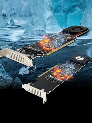 Expansion Card |  PCIeX16 To M.2 Adapter Board Key 4 NVME 4x32Gbps Support M.2 SSD 2280/60/42/30 Computer & Office Expansion Card