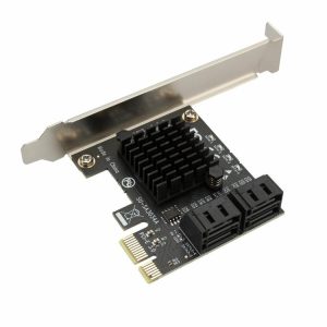 Expansion Card |  SATA PCIe Adapter 4 Ports SATA III to PCI Express 3.0 X1 Expansion Card Computer & Office Expansion Card