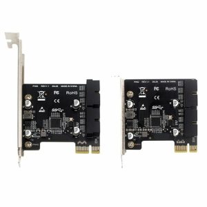 Expansion Card |  USB 3.0 PCI-E Converter Controller 19Pin 20Pin Header Front Panel for PC Desktop Computer & Office Expansion Card