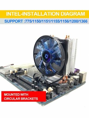 Fans & Cooling |  120mm 2 Heat Pipes CPU Cooler Cooling Fans Heatsink for LGA 775 1155 1156 Computer & Office Fans & Cooling