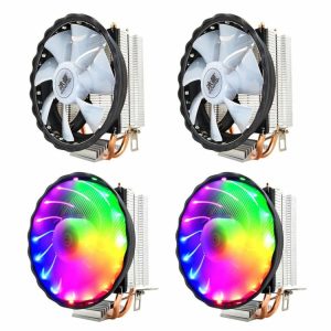 Fans & Cooling |  2 Heat Pipes CPU Cooler RGB PC Quiet Radiator for Intel LGA 1150 Computer & Office Fans & Cooling