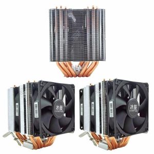 Fans & Cooling |  6 Heat Pipe Cooling Office CPU Cooler Fan 4 Pin PWM Silent Radiator Computer & Office Fans & Cooling