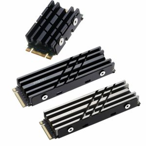 Fans & Cooling |  Aluminum Alloy Cooler Solid State Hard Disk M.2 SSD Heatsink for NVME 2242/2280 Computer & Office Black/Black Yellow/Dark Grey