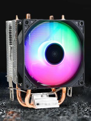 Fans & Cooling |  RGB CPU Cooler 2 Heat Pipe 9cm CPU Cooler Fan Computer Accessories for INTEL AMD Computer & Office Fans & Cooling