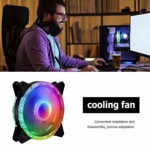 Fans & Cooling |  RGB/Colorful PC Case Fan 1200RPM 120mm Chassis Fans Cooling Case Fan for PC Case Computer & Office Fans & Cooling