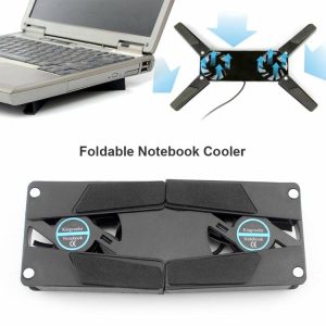 Fans & Cooling |  USB Powered Laptop Cooling Pad with 2 Fans Laptop Stand for Laptop PC Computer Computer & Office Black