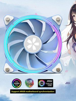 Fans & Cooling |  ZEAGINAL 12cm PC Case Fan Cooling Hydraulic 4Pin PWM ARGB CPU Cooler Computer & Office Fans & Cooling