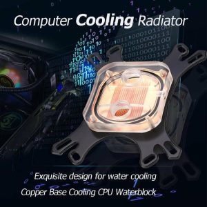 Internal Accessories |  CPU Water Block Water Cooler Computer Cooling Radiator for Intel AMD+Screws Computer & Office Black Holder/Transparent Cover