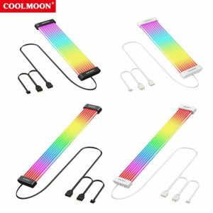 Internal Accessories |  Light Strip 8Pin/24Pin ARGB Glow Neon Cord 5V Sync Computer Accessories Computer & Office Black/White