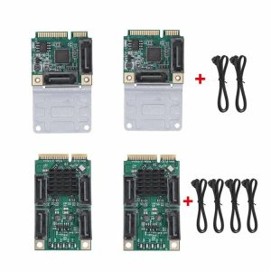 Internal Accessories |  Mini PCI-E To SATA3.0 Adapter 5/2.5 Gbps Converter 2/4 SATA 3.0 SSD Adapter Card Computer & Office Internal Accessories