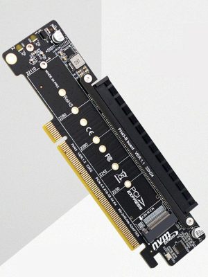 Internal Accessories |  PCIe X16 To X8+X4+X4 Adapter Card Expansion Card Support 2280/2260/2242/2230 SSD Computer & Office Black