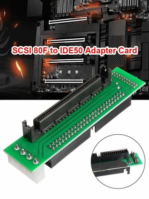 Internal Accessories |  SCSI SCA 80Pin to 50Pin IDE Computer Hard Disk Adapter Converter Card Board Computer & Office Green