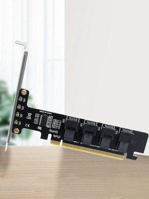 Internal Accessories |  SFF-8643 NVME PCIE SSD Adapter PCI-E 16X To 4 Ports U.2 SFF-8643/8639 Split Card Computer & Office Internal Accessories