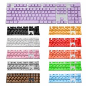 Mouse & Keyboards |  104pcs Universal Mechanical Keyboard Keycaps PC Laptop Bakclit Key Cap Set Computer & Office Coffee/Orange/Pink/Red/White/Black/Blue/Grey/Yellow/Purple