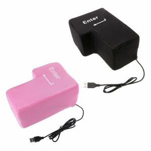 Mouse & Keyboards |  Anti-Stress Computer Huge Enter Key Big Giant USB Keyboard Vent Button Key Computer & Office Black/Pink