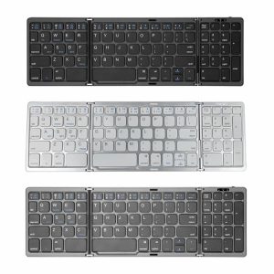 Mouse & Keyboards |  Bluetooth-Compatible Keyboard Folding Wireless Keyboard for iOS Android Windows Computer & Office Black/Silver/Grey