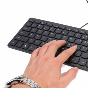 Mouse & Keyboards |  K1000 78 Keys Chocolate Slim Wired USB Plastic Silent Keyboard for Laptop Computer & Office Mouse & Keyboards