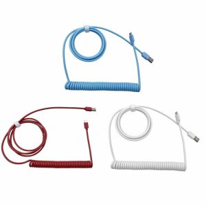 Mouse & Keyboards |  Mechanical Keyboard Data Cable Type-C to USB Coiled Charging Cable Computer & Office Mouse & Keyboards