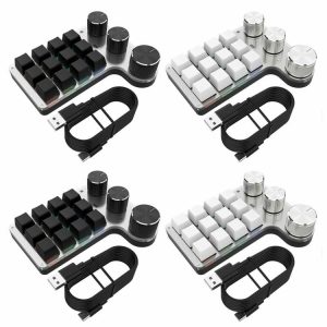 Mouse & Keyboards |  Programmable Customized Keyboard RGB High Precision Keypad for PC Macbook Laptop Computer & Office Black/White