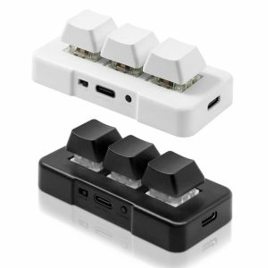 Mouse & Keyboards |  USB+2.4G Wireless+BT 3-key Mini Customized Mechanical Keyboard Progammable Macro Computer & Office Black/White