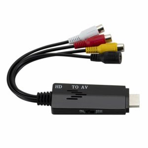 Networking |  1080P HDMI to AV Convert Cable Male to 3RCA Composite Female Adapter Cord Computer & Office Black