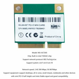 Networking |  1200Mbps Wireless Mini PCI-E Network WiFi Card Bluetooth-compatible 4.2 2.4Ghz/5 Computer & Office Networking