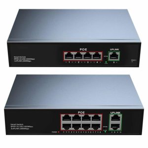 Networking |  4/8 Port Gigabit POE Switch IEEE802.3AT/AF Extend to 250 Meters for IP Cameras Computer & Office Networking