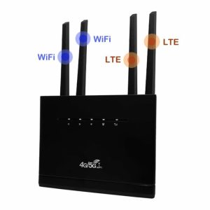 Networking |  4G CPE Router WIFI Router Modem 300Mbps with SIM Card Slot RJ45 WAN LAN for Home Computer & Office Black/White