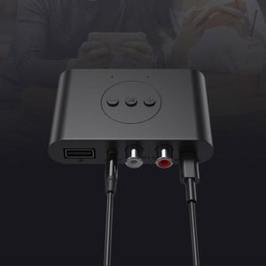 Networking |  Audio Receiver Hands-Free Calls U Disk RCA 3.5mm AUX NFC Bluetooth-Compatible5.2 Computer & Office Black