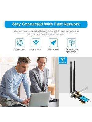 Networking |  Dual Band 2.4G/5GHz Wi-Fi Adapter Receiver 1200Mbps Wireless Network Card Computer & Office Networking