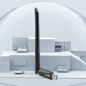 Networking |  WiFi 6 2 in 1 Dongle 5dbi Antenna Dual Band 2.4G&5GHz Network Card for Win 10/11 Computer & Office Networking