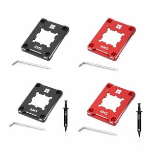 PC Power Supplies & Tools |  AMD-ASF AM5 CPU Bending Corrector Frame Buckle for AMD RYZEN 7000 Computer & Office Black/Red