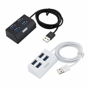 PC Power Supplies & Tools |  USB 2.0 Hub USB Docking Station 1.2m Cable 4 Ports USB2.0 Dongle Docking Station Computer & Office Black