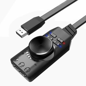 Sound Card & Graphics Cards |  GS3 7.1 Channel Sound Card Adapter External USB Audio 3.5mm Headset for PC Computer & Office Sound Card & Graphics Cards